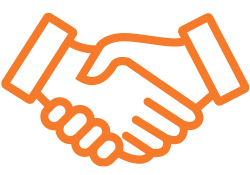 Handshake Orange Icon