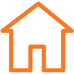 Home icon in orange